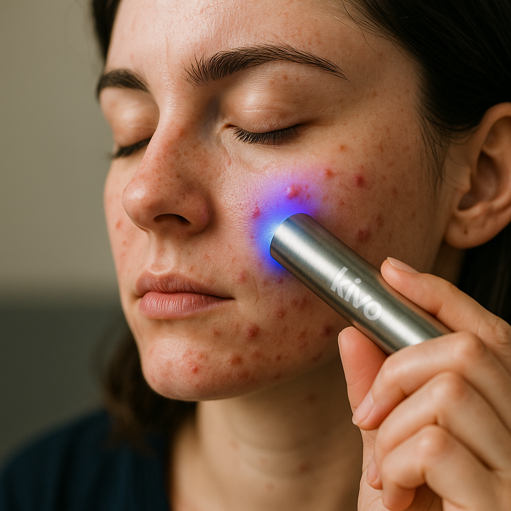 Red light therapy blue flashlight LED torch