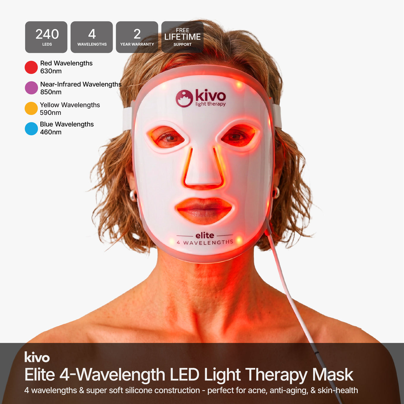 what is the best led face mask for acne and spots and anti-aging - the kivo led light therapy face mask
