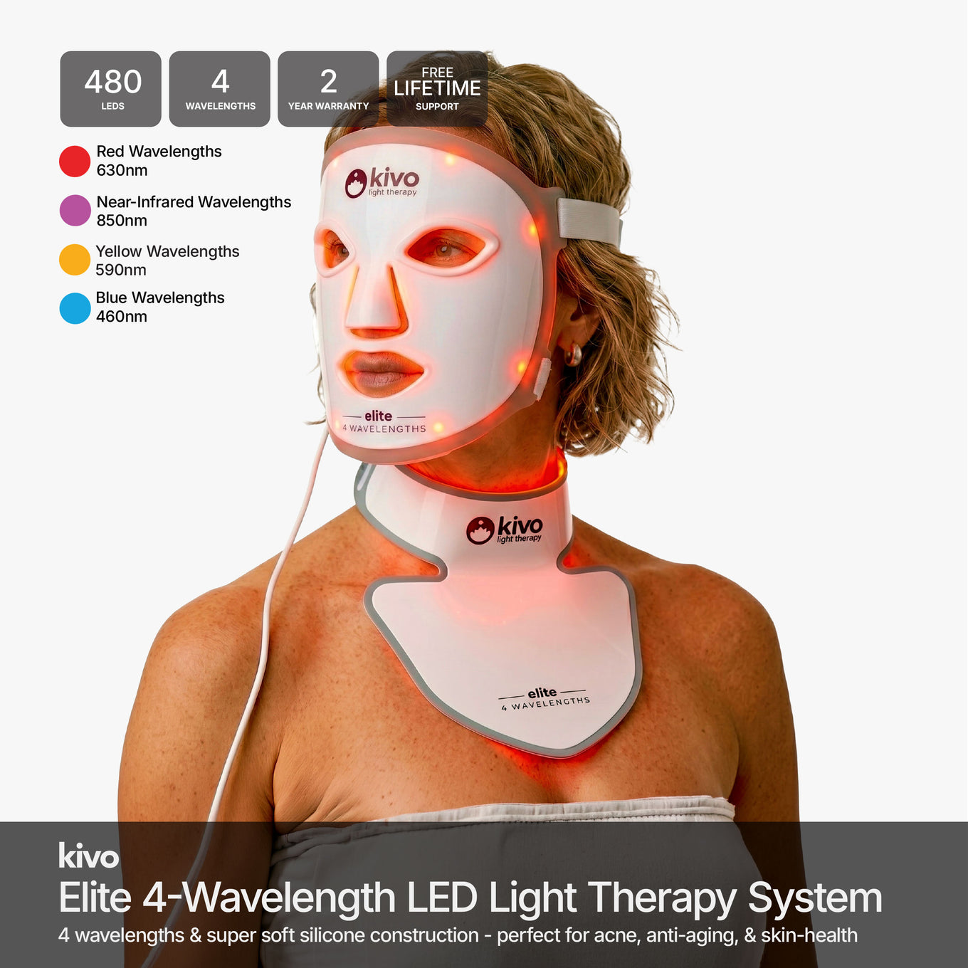 what is the best led face mask for acne and spots and anti-aging - the kivo led light therapy face mask