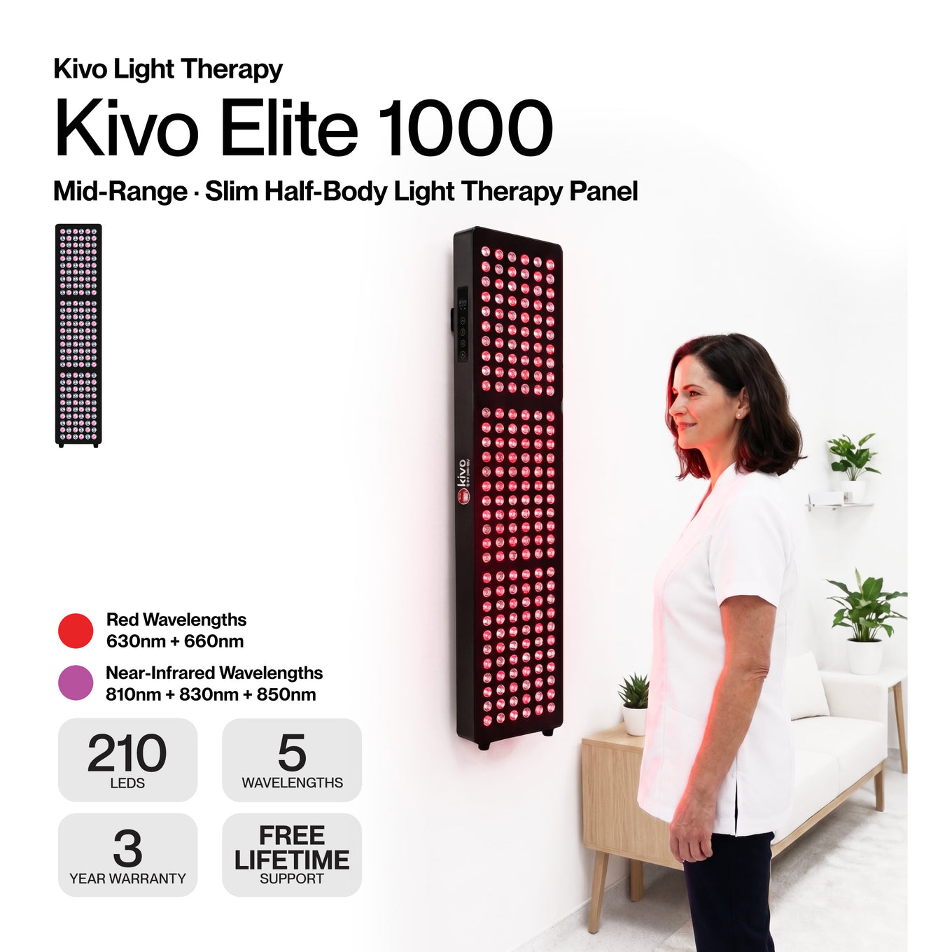The best narrow half body red light therapy panel