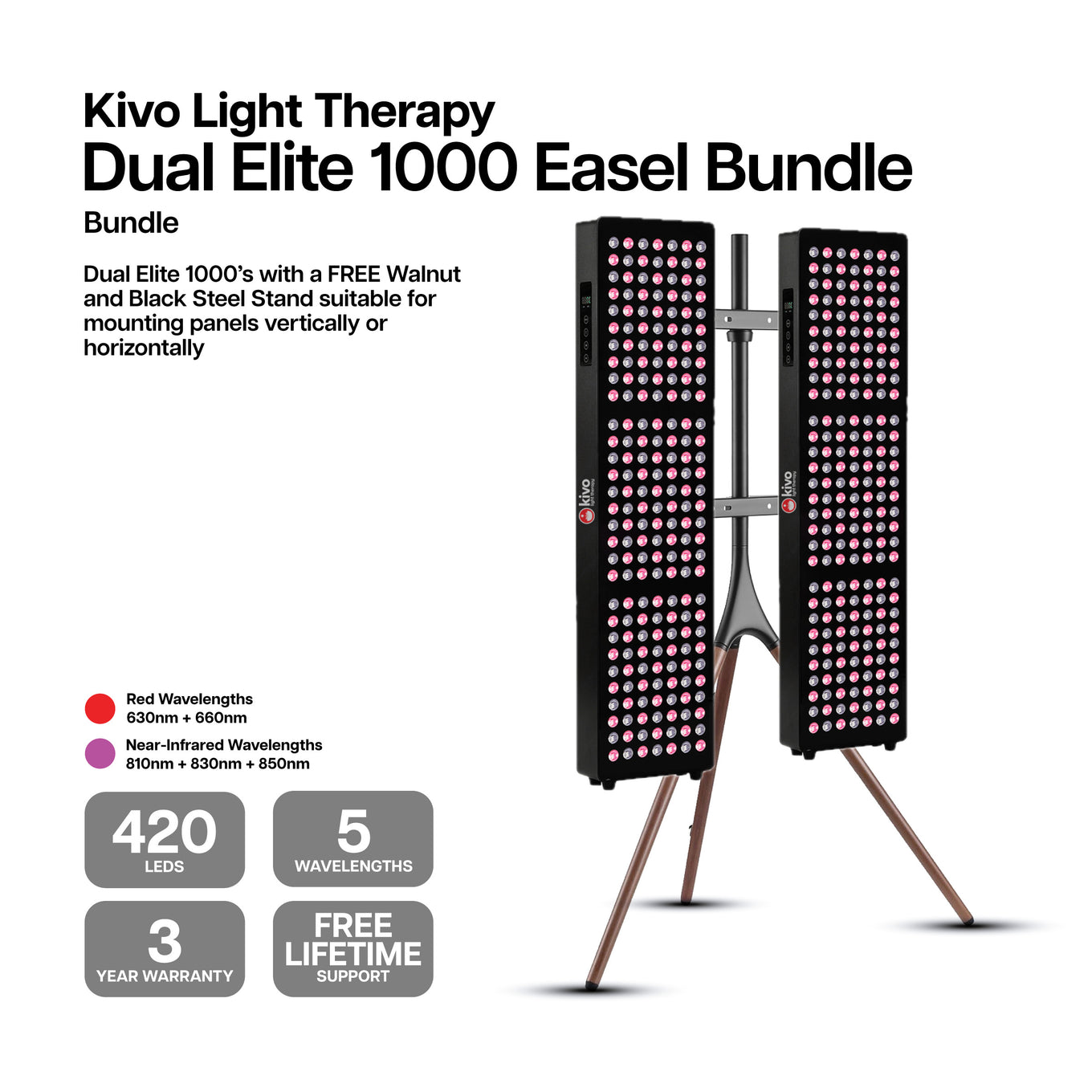 Dual Elite 1000 + Easel Stand