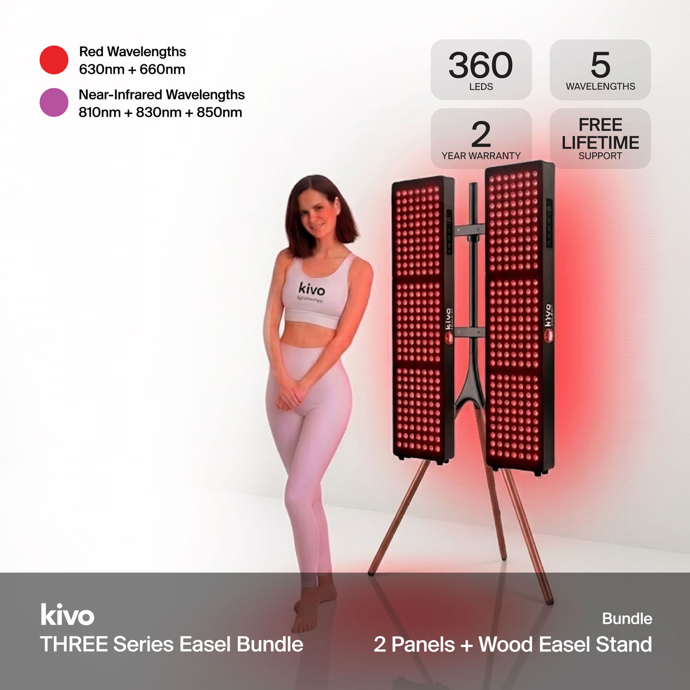 Kivo THREE Vital Series Panels with a FREE Easel Stand