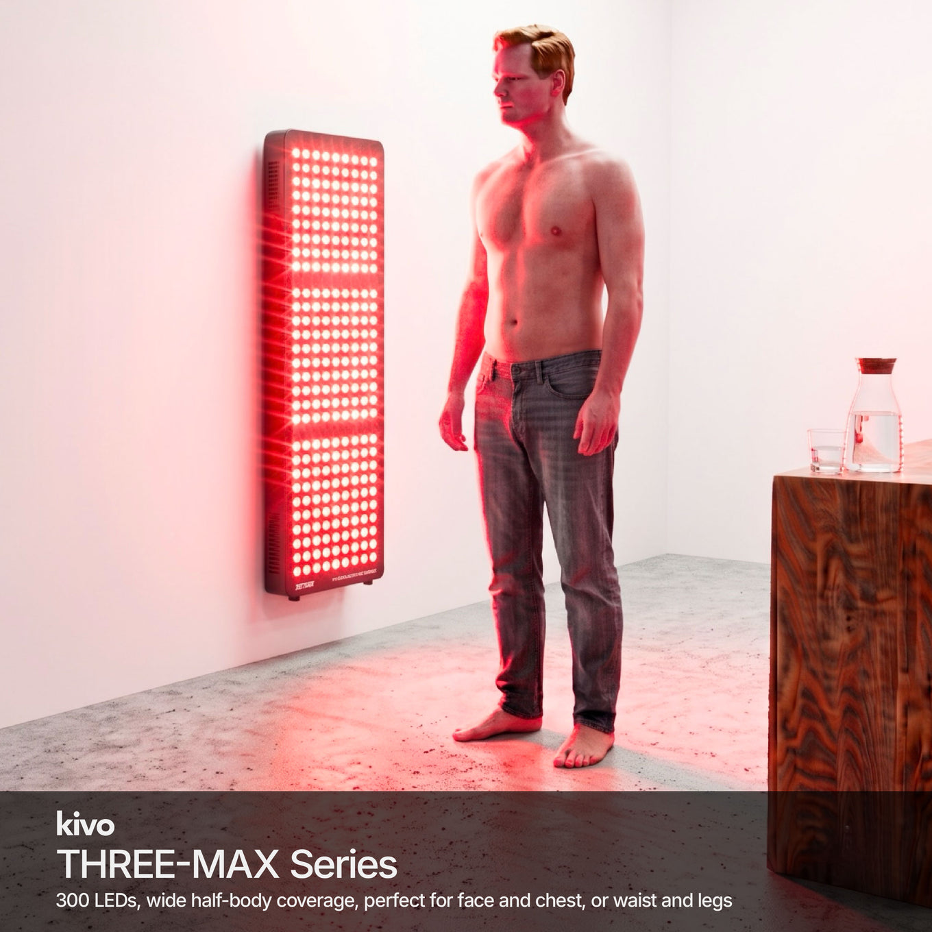 Half body wide red light therapy panel