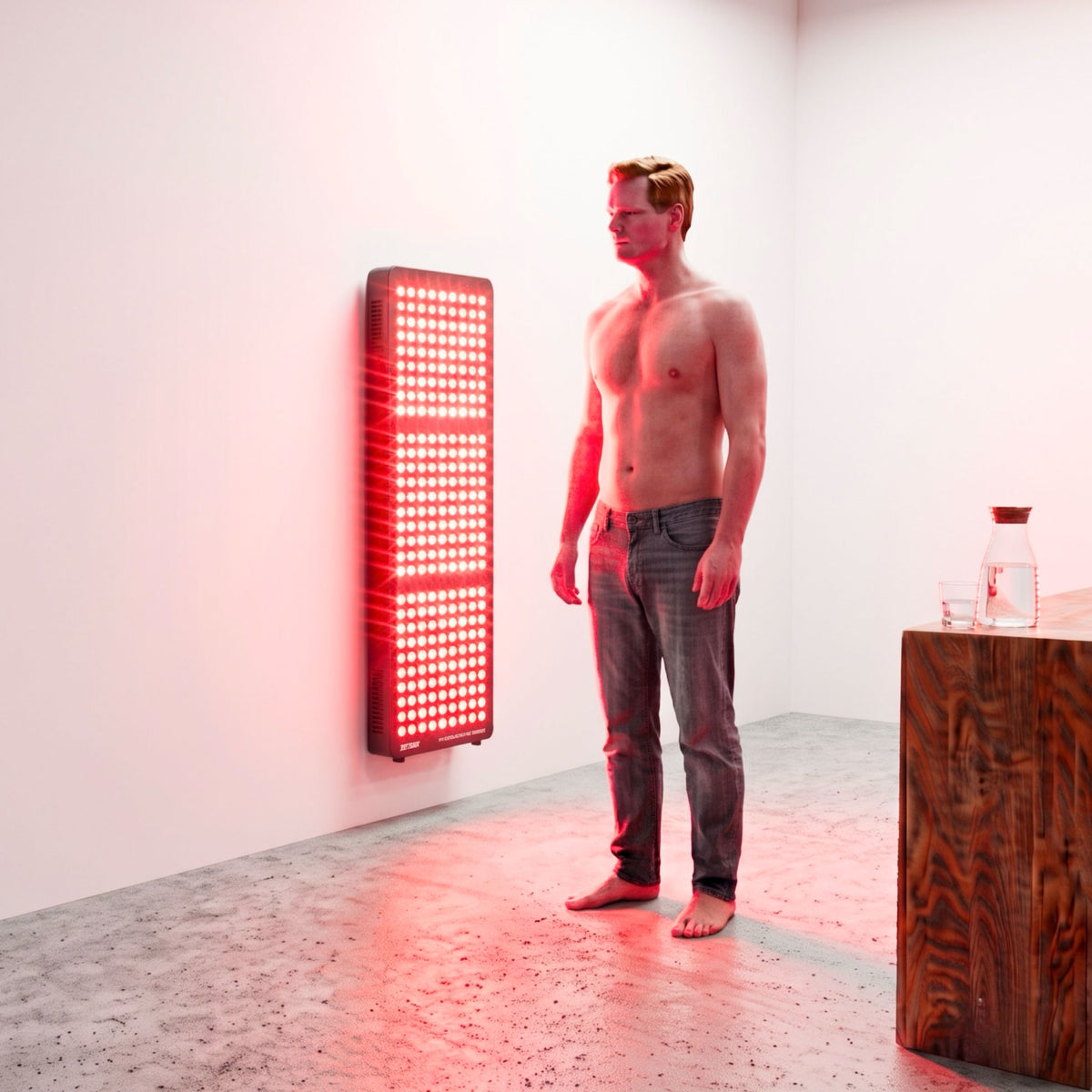 Half body wide red light therapy panel
