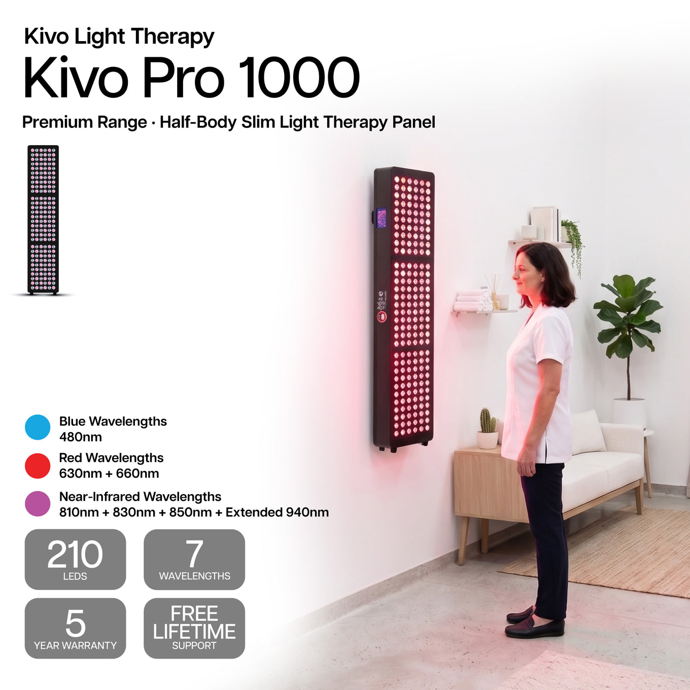 Kivo PRO 1000 Red Blue Near Infrared Light Therapy Panel the best