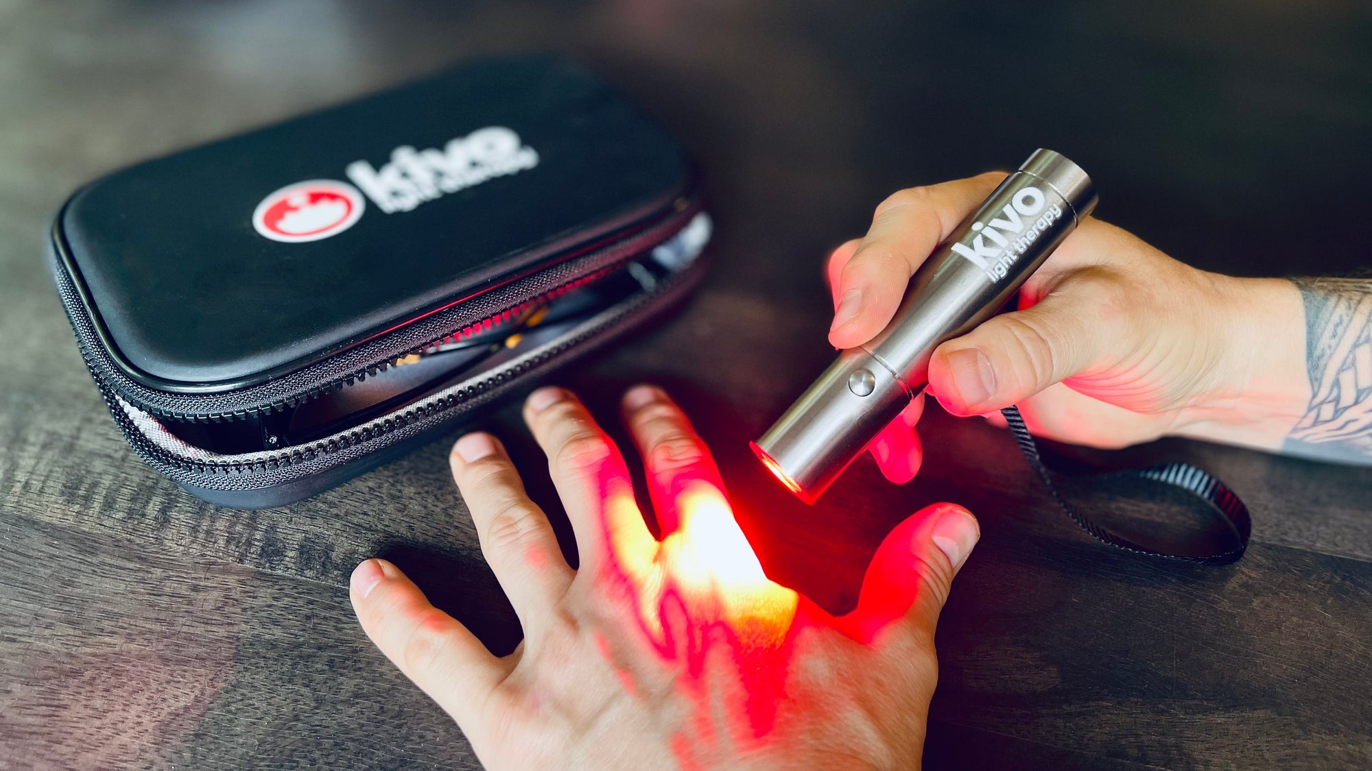 Red & Blue Light Therapy Flashlight