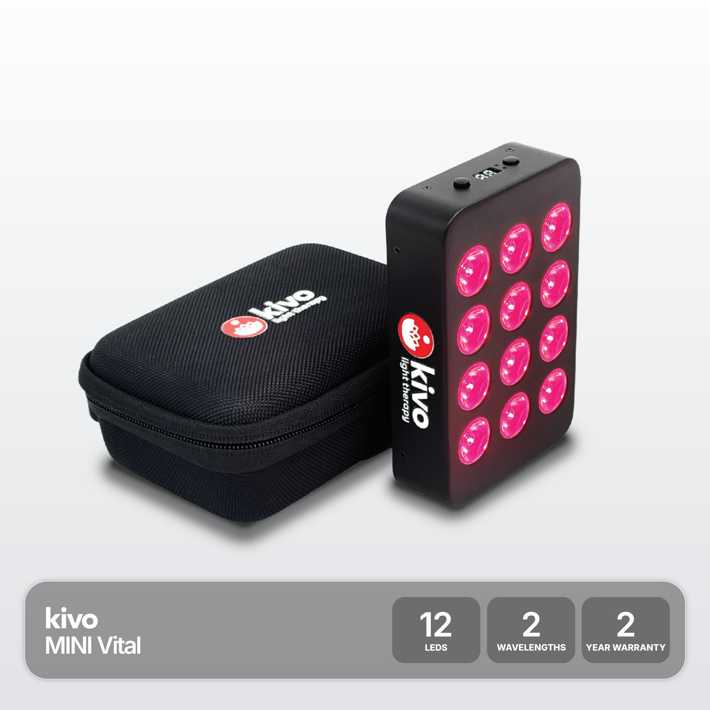 What is the best small red light therapy panel - it's a Kivo Vital Mini portable red light therapy device