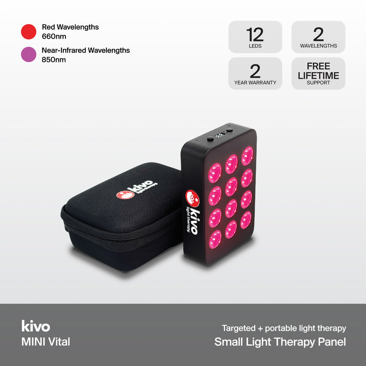 What is the best small red light therapy panel - it's a Kivo Vital Mini portable red light therapy device