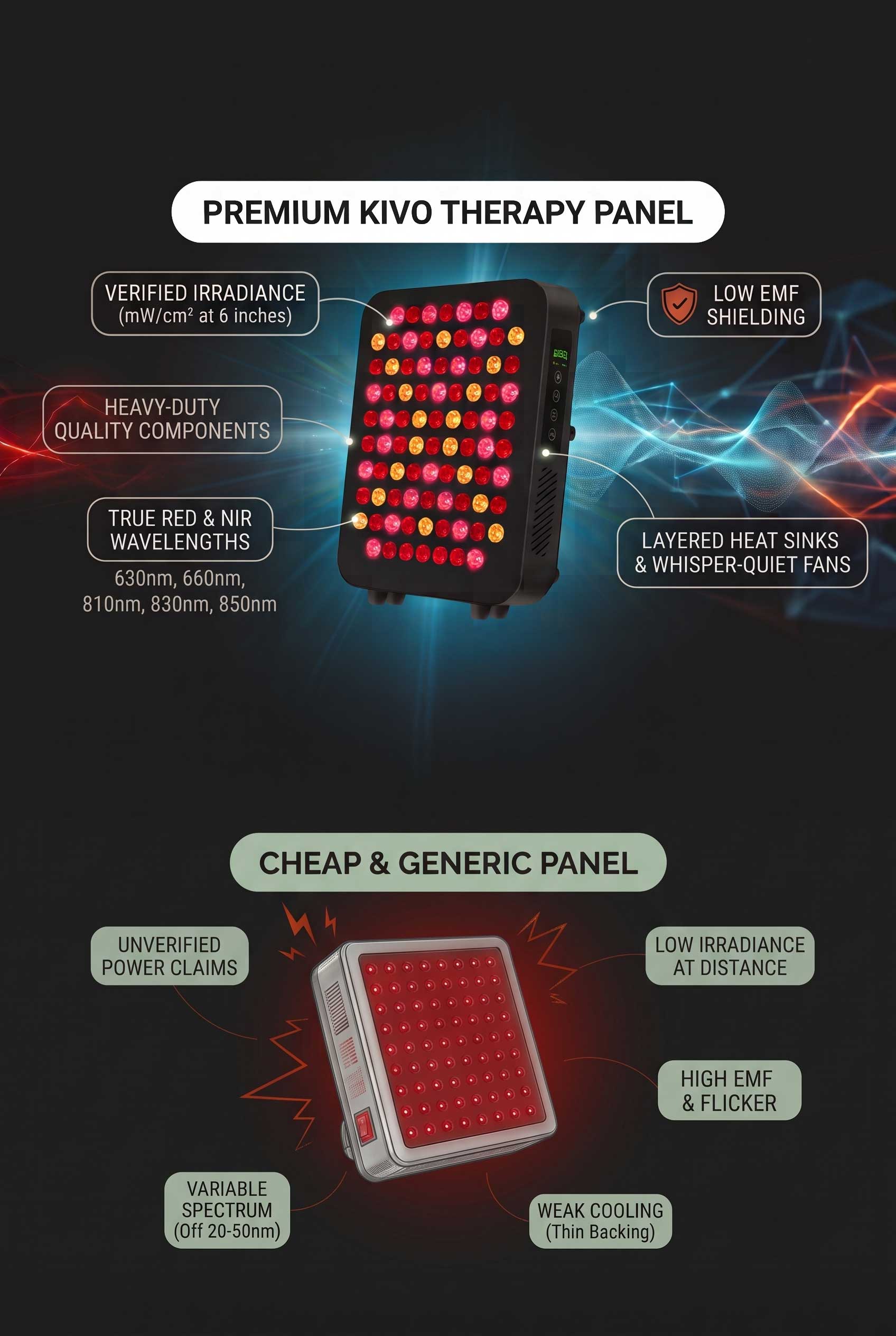 Cheap v Expensive Light Therapy Panels