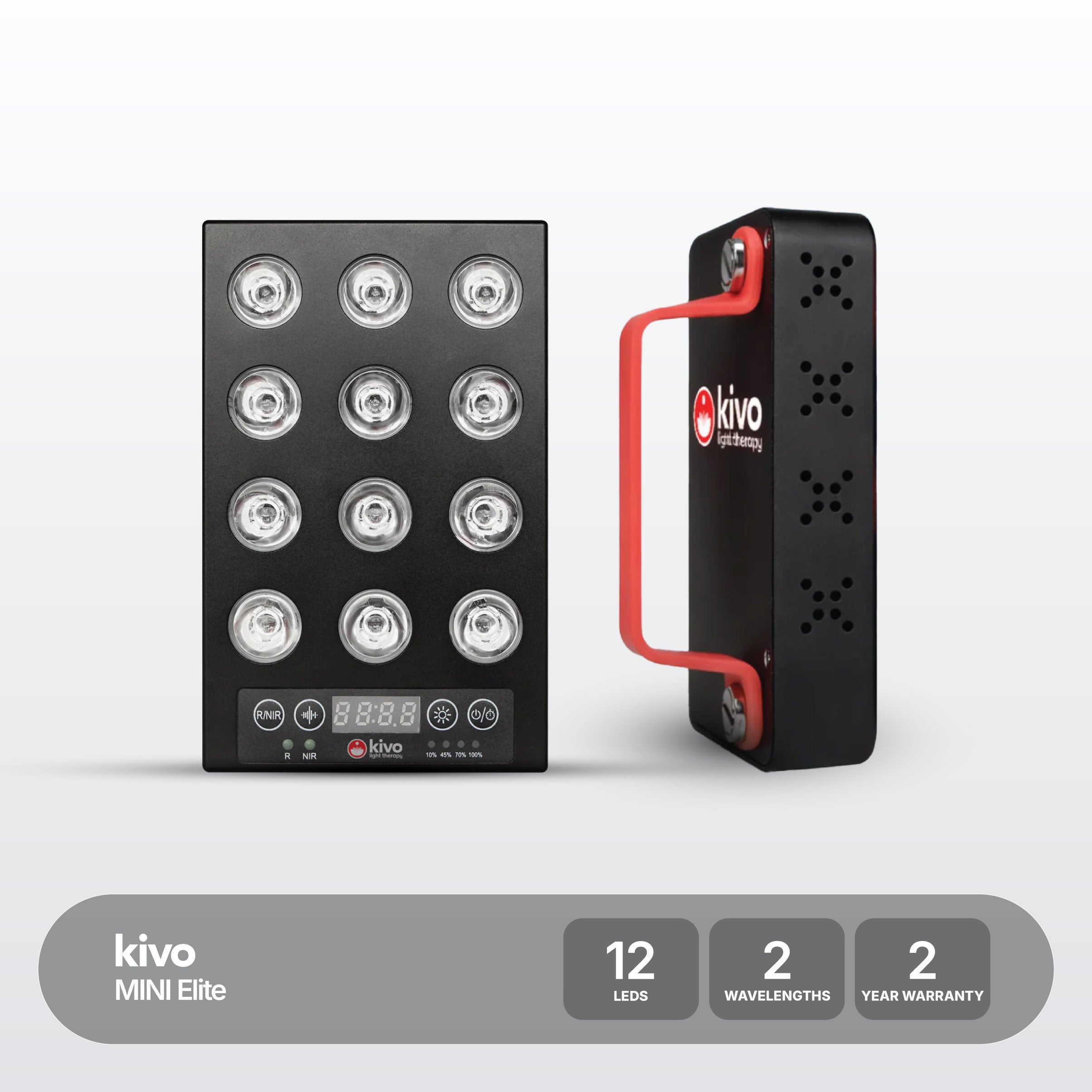 Kivo Elite Mini - The best small handheld mini featuring red and near infrared, brightness, battery operated and more