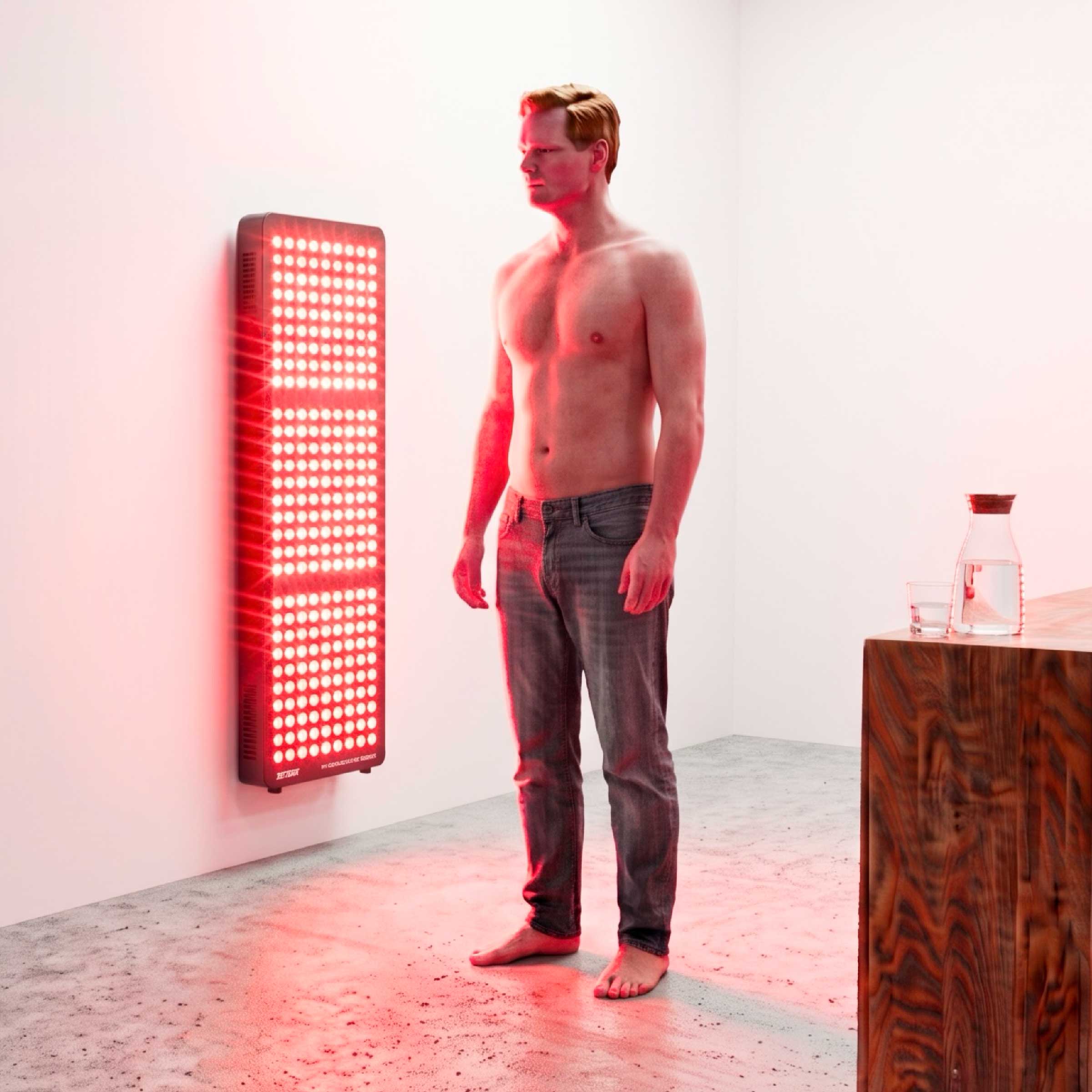 Half body wide red light therapy panel