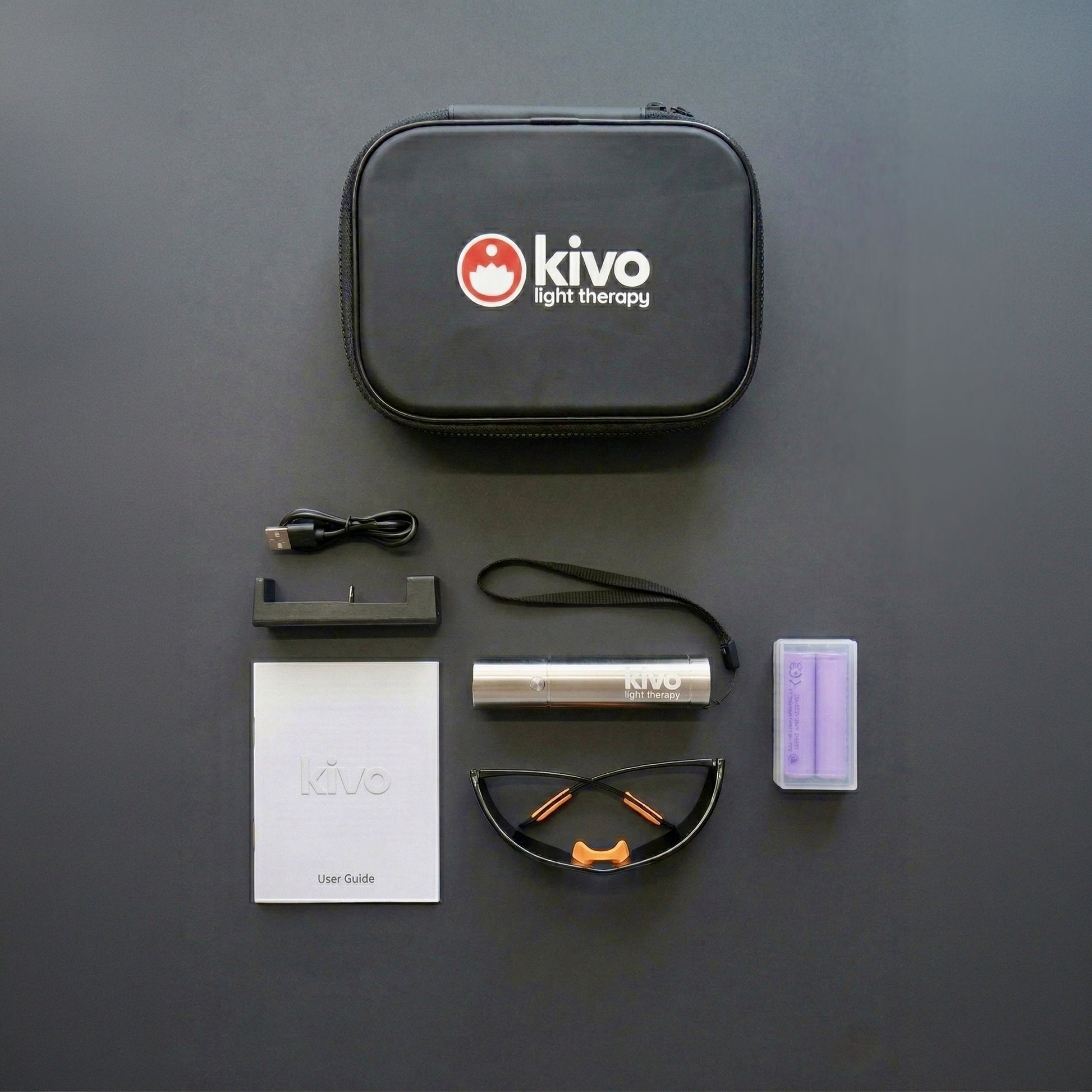 What's in the box for the kivo flashlight
