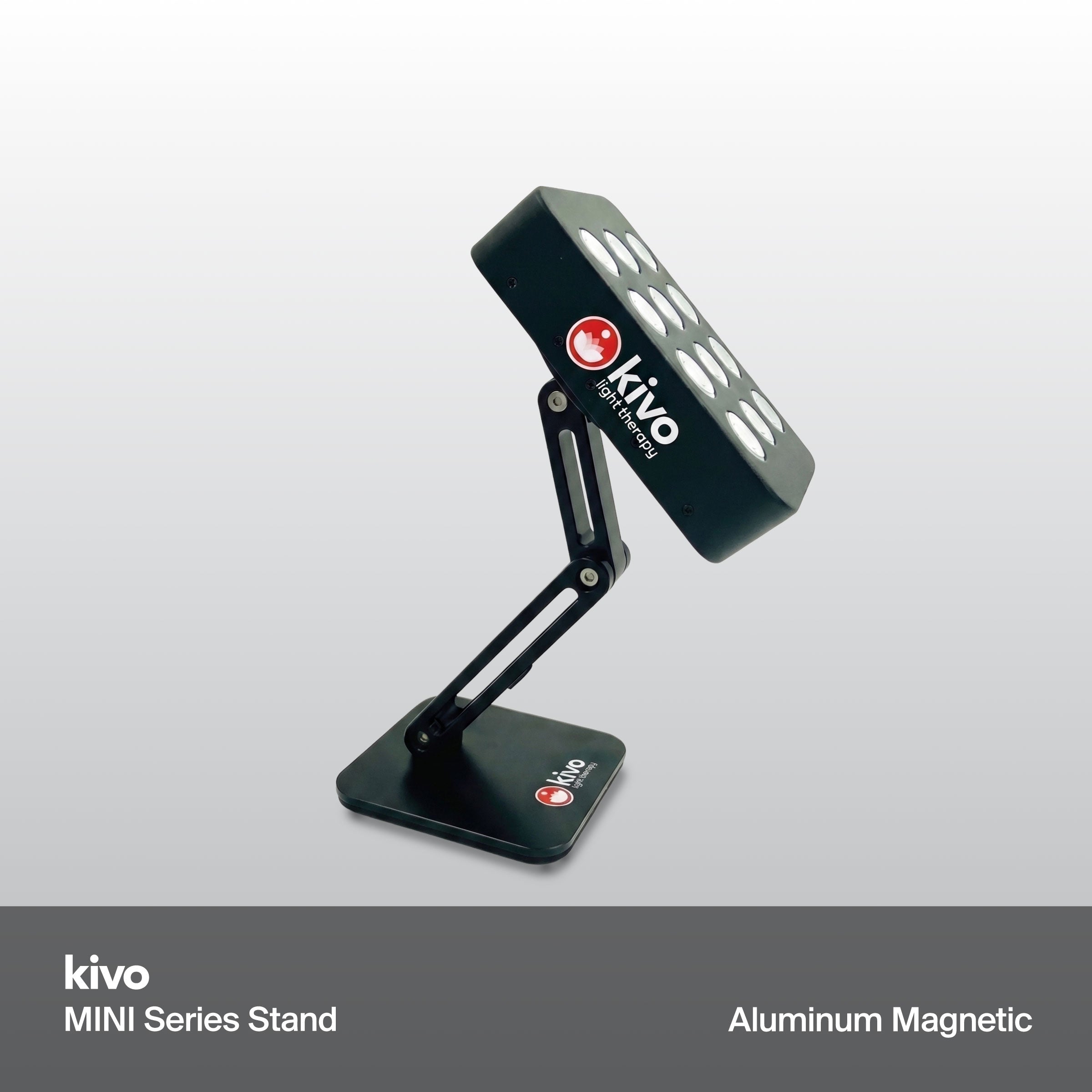 Black metal folding light therapy panel stand mini
