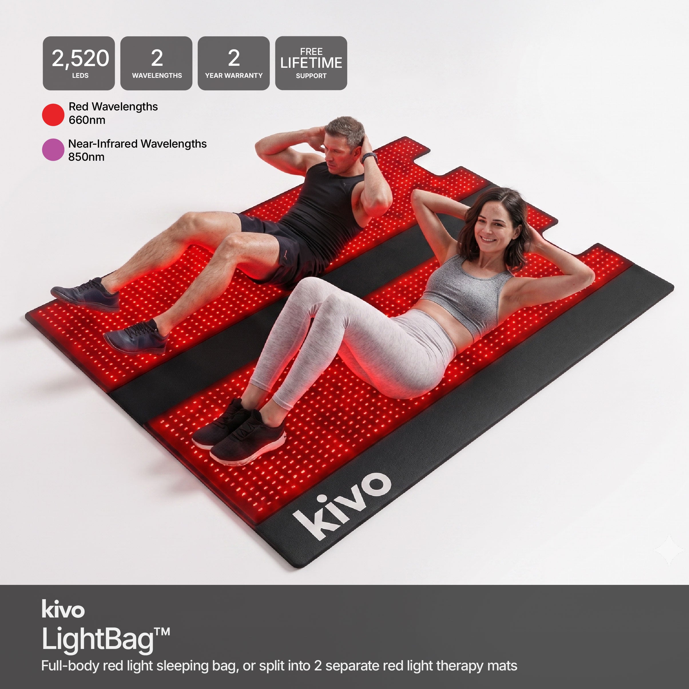 Red Light Mat Red Light Sleeping Bag - from Kivo