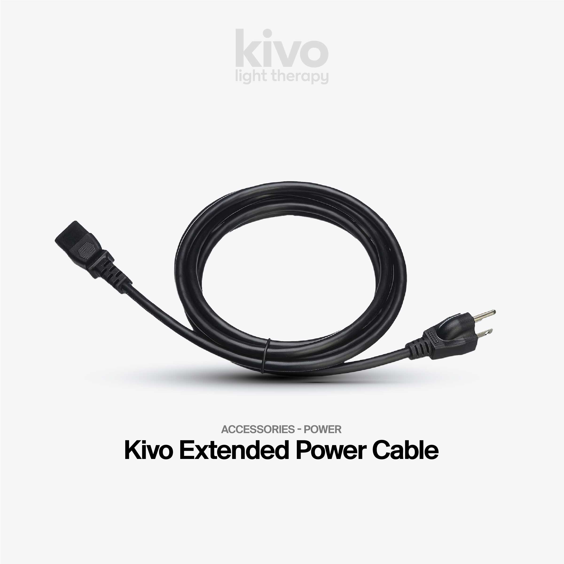 Longer power cable for light therapy panel