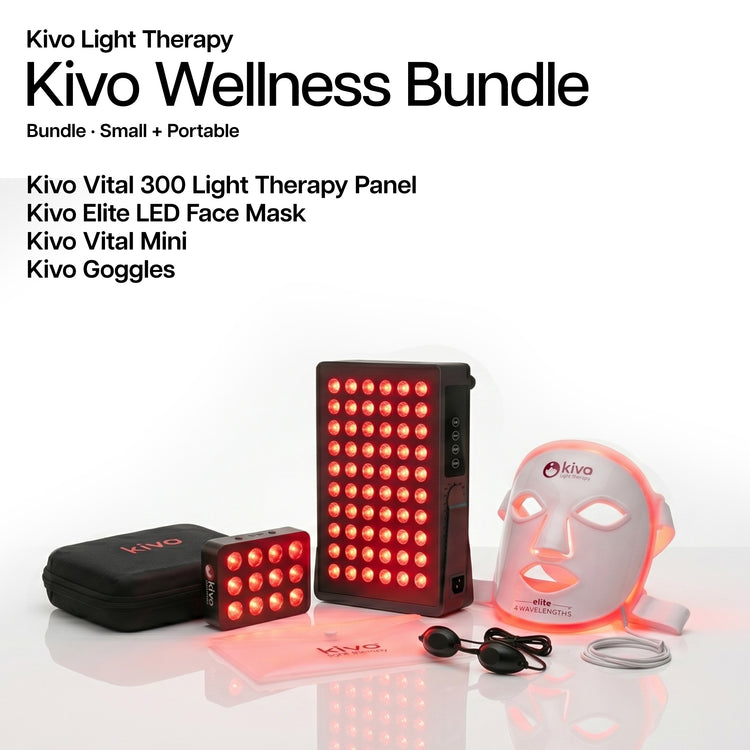 The wellness bundle light therapy mask, panel, mini, and goggles