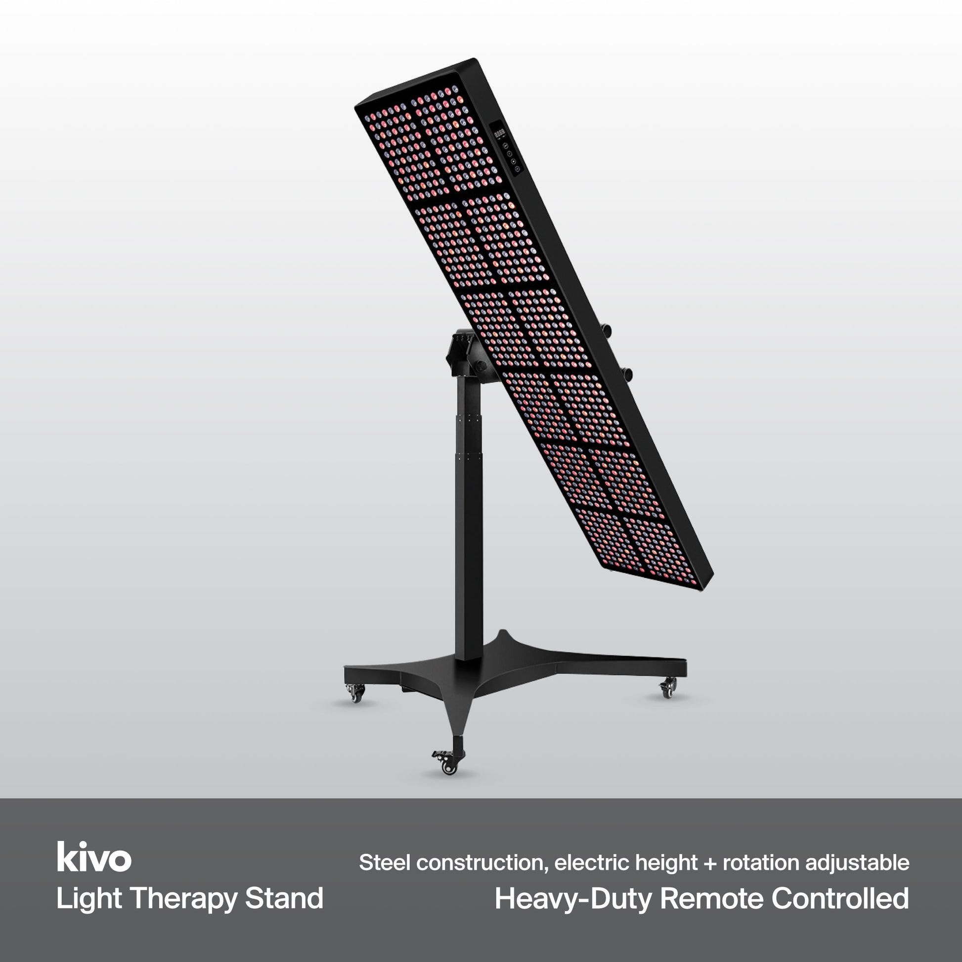 Heavy duty electric red light therapy stand
