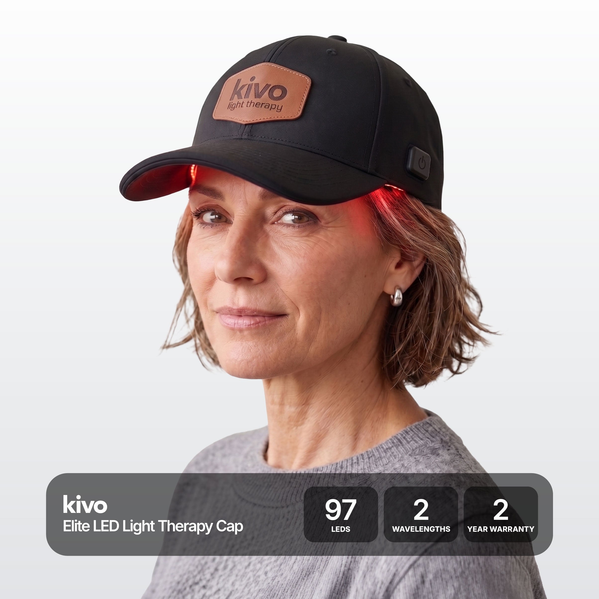 Kivo Red Light Therapy Cap for men or women to help with hair and scalp issues