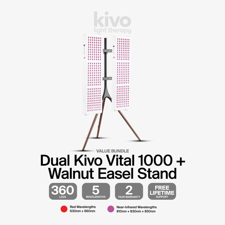 Dual Red Light Panel 1/2 Body Slim Easel Stand