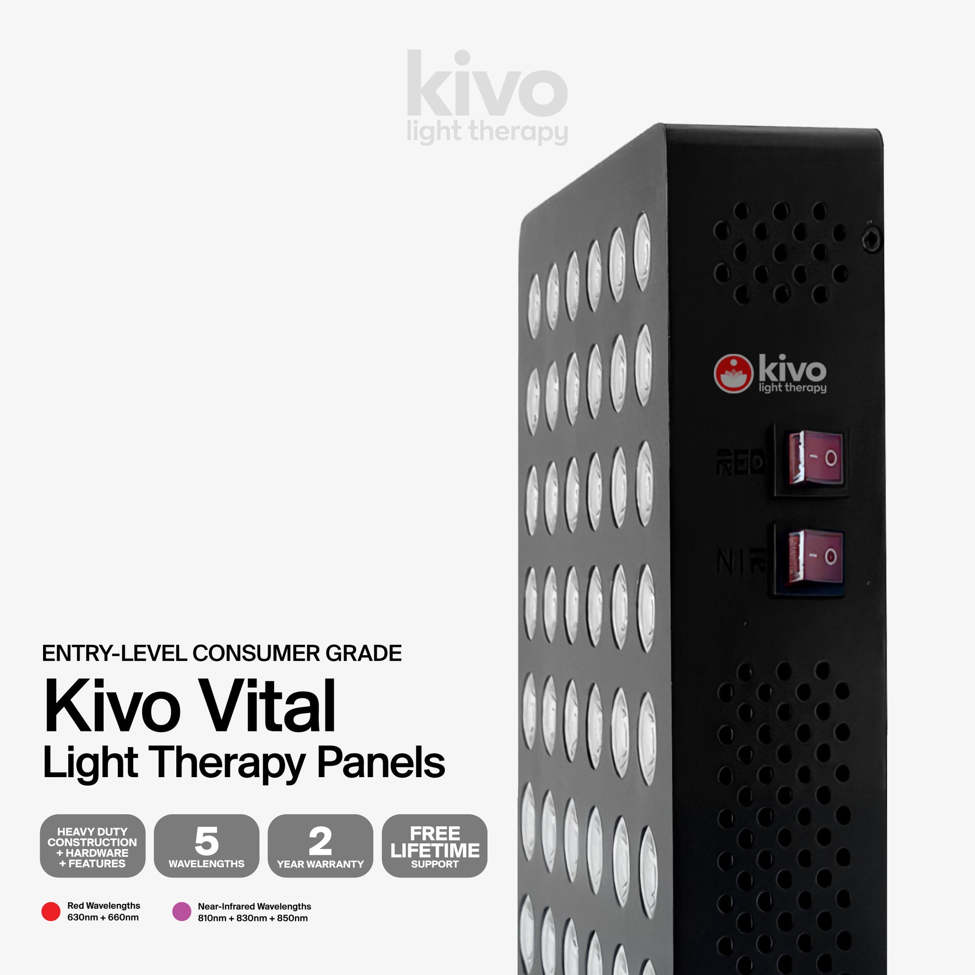 The Kivo Vital Series are the best value red and near-infrared light panels